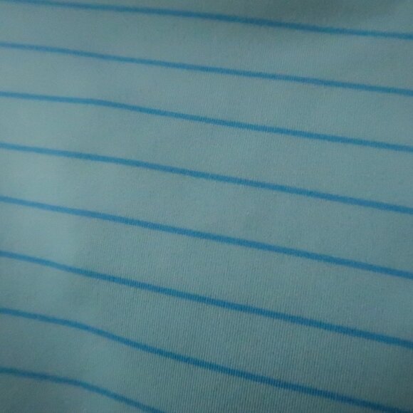 Peter Millar Summer Comfort Lt Blue Striped N Stretch Polo (M) ⛳️ - Picture 4 of 8